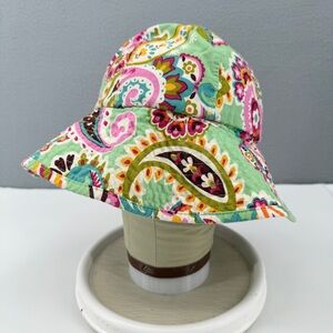 Vera Bradley Tutti Frutti Bucket Hat Adult Reversible Paisley Floral Sun Beach